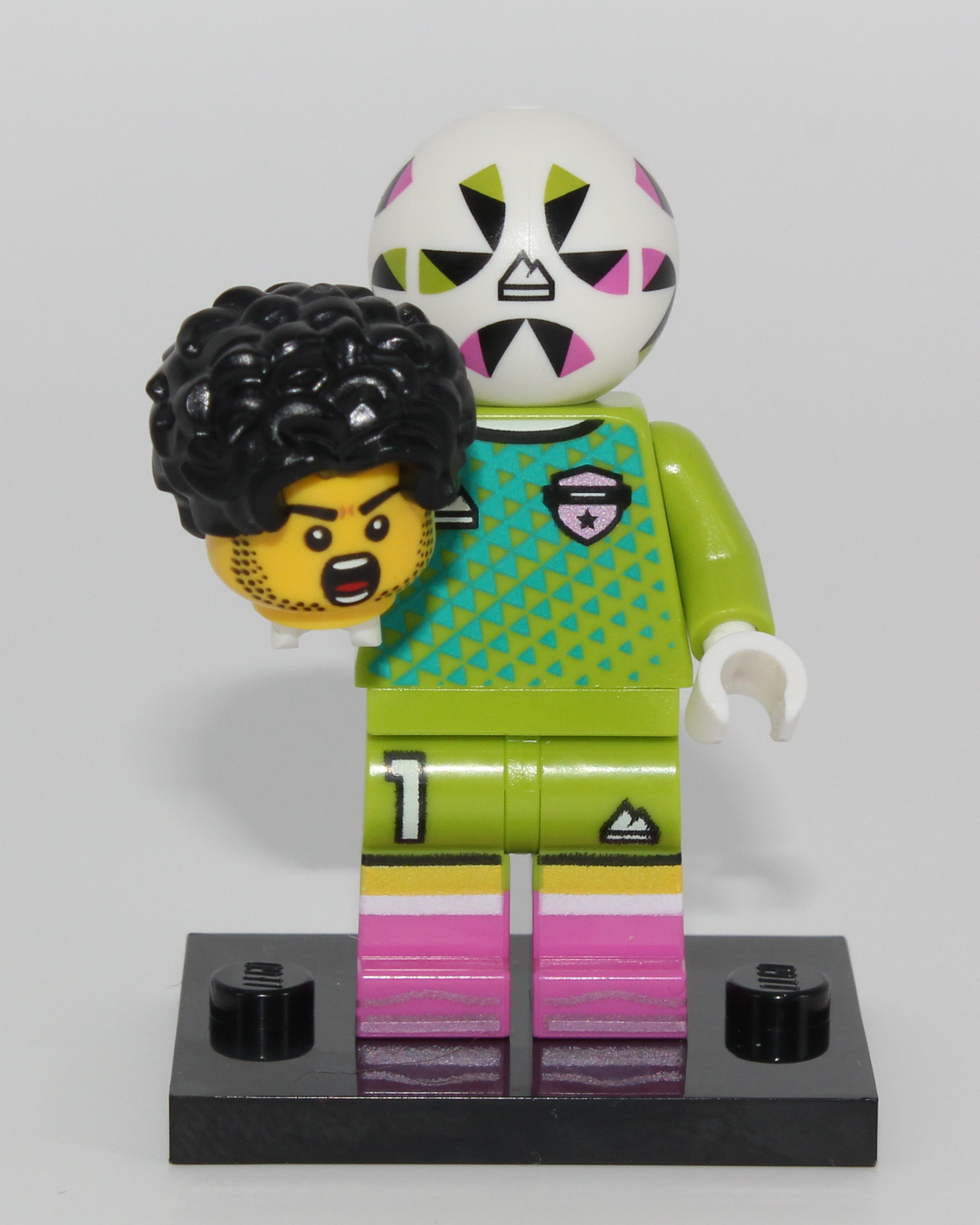 Football Goalkeeper with ball and head switched