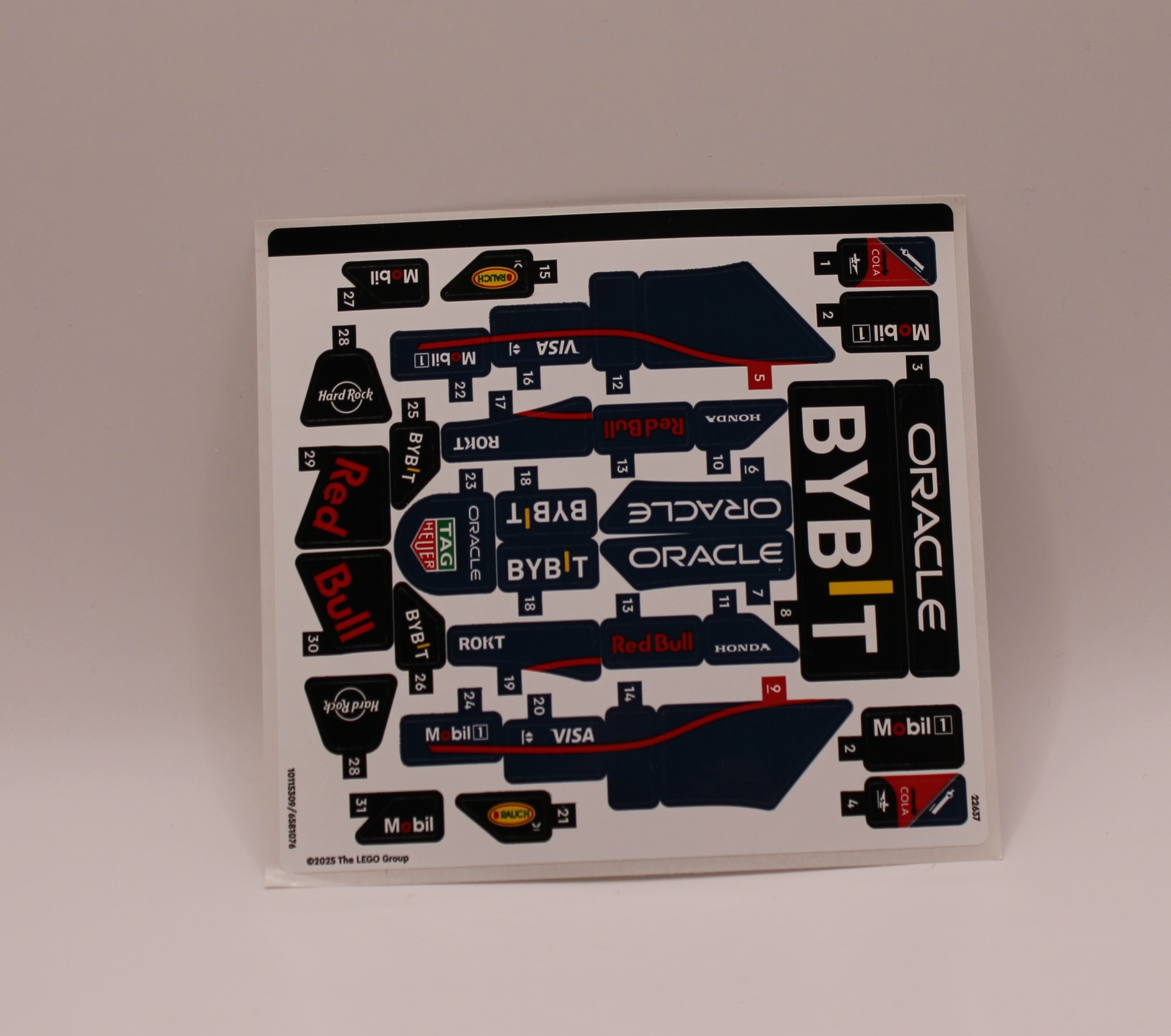 The sticker sheet, all 35 of them