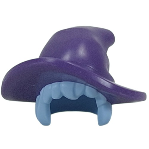 Hair and Hat , Witch Hat with Short Hair Bright Light Blue pattern