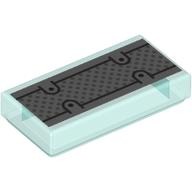 1 x 2 Tile with Silver Paneling print