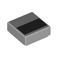 1 x 1 Tile with Black Rectangle print