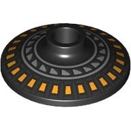 2 x 2 Dish Inverted [Radar] with Turbine, Orange/Silver Stripes print