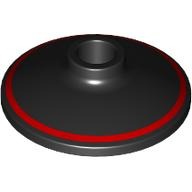 2 x 2 Dish Inverted [Radar] with Red Outer Circle print