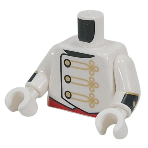 Torso , Marching Band Uniform, Gold Buttons, Chains, Black Cuffs print